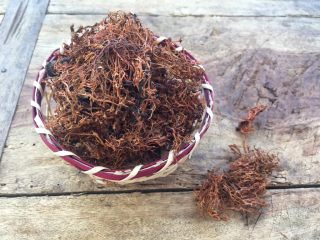 1、树花菜肉丸子,准备干树花菜50克。