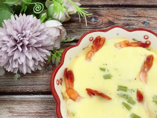 17、虾仁豇豆蒸蛋,成品图