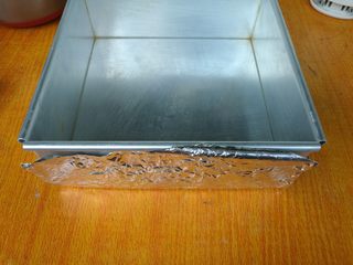 15、日式棉花蛋糕,活底模具包上锡纸。