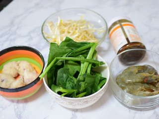 1、沙茶面,准备食材