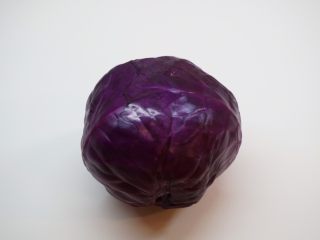 6、豆泥丸,紫甘蓝洗净