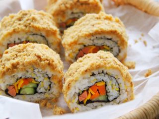 21、肉松寿司,成品