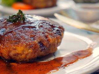 21、#食二星座#日式汉堡香酥肉饼（附红酒酱汁的做法）,近看