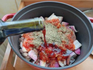 29、#食二星座#红酒烩牛肉Beef Bourguignon,倒入红酒