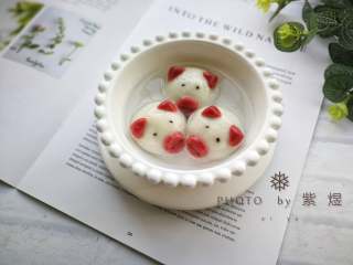 21、萌萌猪流沙汤圆,成品可爱吗