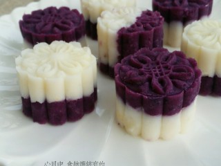 17、紫薯山药糕,按此步骤继续做完剩余的材料即可。