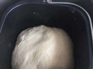 19、海陆双拼披萨,面包机里的面团发酵完成