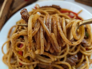 17、黑胡椒意大利面,开吃