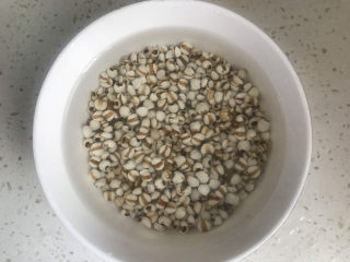 2、冬瓜薏米汤,浸泡一小时