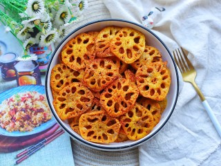 9、冬至美食 酥到掉渣的炸藕片,成品。