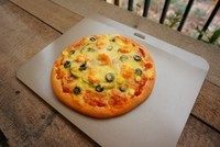 17、黑橄榄培根虾仁披萨,完成