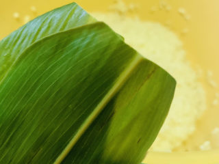 13、红豆粽子,粽叶剪去尖尖的头