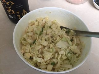 8、大阪烧,搅拌均匀