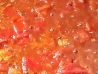 6、茄汁鸡蛋意面,变成这中糊状,盛出备用