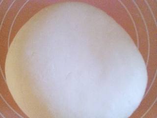 2、香菇烧麦,将面粉中加入少量开水后,用筷子搅拌一下,再加入适量凉水揉成光滑面团,醒20分钟左右。备用。