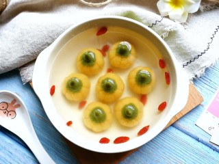 20、南瓜豆沙小汤圆,成品图！