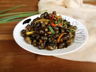 16、爆炒田螺,完成