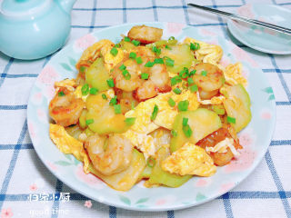 16、佛手瓜炒鸡蛋,再来一张成品图。