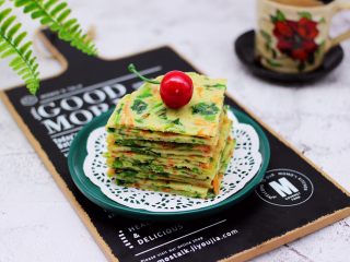 20、鹅蛋菠菜早餐饼,成品一