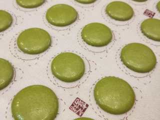 13、意式抹茶马卡龙（无色素版）,这是凉好皮以后的状态……提示:（凉皮有很多方法，如果在夏天的话比较容易，如果是在冬天的话，我建议放烤箱发酵功能凉皮比较好。）表面摸着不沾有一层硬壳即可。