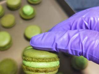 21、意式抹茶马卡龙（无色素版）,抹茶马卡龙就做好了。