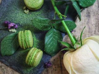 23、意式抹茶马卡龙（无色素版）,建议用日式的抹茶，国产的抹茶品质不够好的。