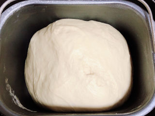 4、蓝莓芝士迷你披萨,面揉好了,盖上盖子发酵30分钟。