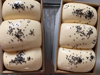13、冬至美食—黑芝麻白吐司,刷蛋液洒芝麻