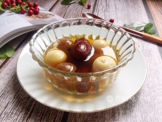 10、桂圆鹌鹑蛋红枣糖水,完成。