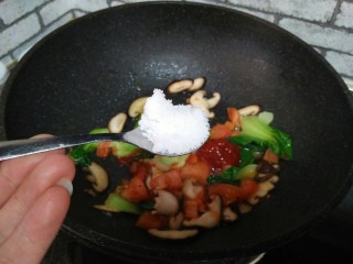 11、香菇番茄芝士面,加白糖