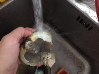 9、泰式椰浆土豆咖喱蟹,蟹壳也刷洗干净