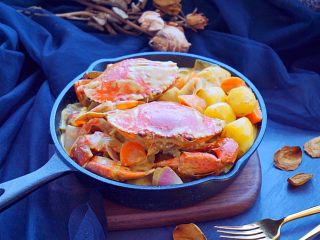 35、泰式椰浆土豆咖喱蟹,鲜香