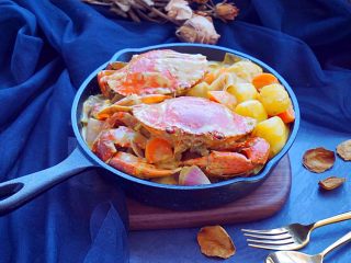 36、泰式椰浆土豆咖喱蟹,美味极了