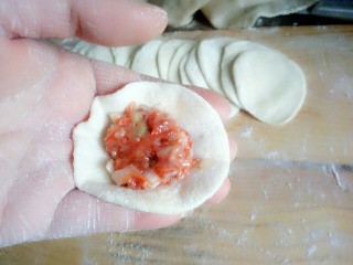 14、冬至之羊肉馅饺子,放馅