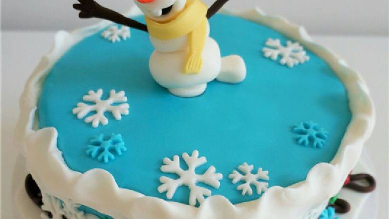 可爱到不忍下口的冰雪奇缘3D蛋糕翻糖蛋糕教学