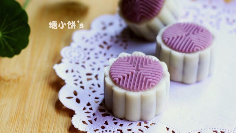 低糖低油紫薯冰皮月饼