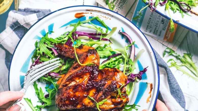 快手零失败的圣诞菜蜜糖烤鸡翅柠檬烤鸡