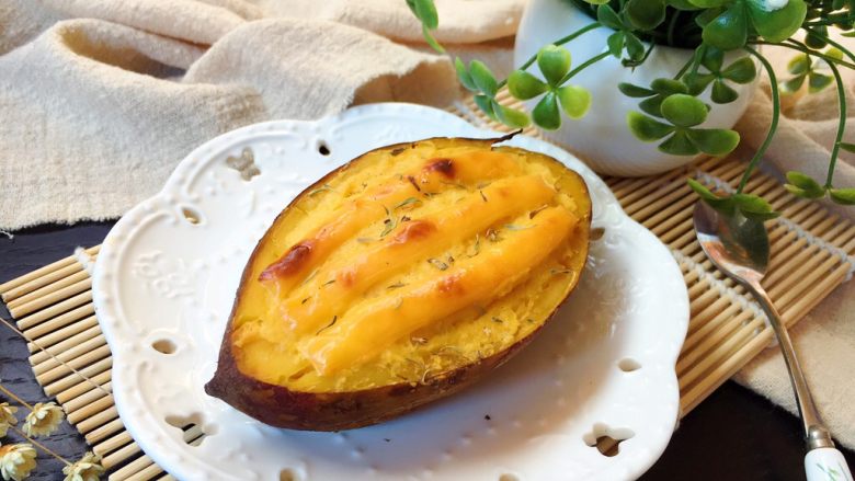 家有烤箱蛋奶芝士烤甜薯