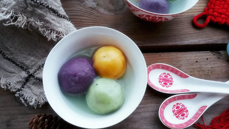 彩色汤圆
