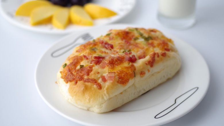 香葱培根芝士面包咸香味