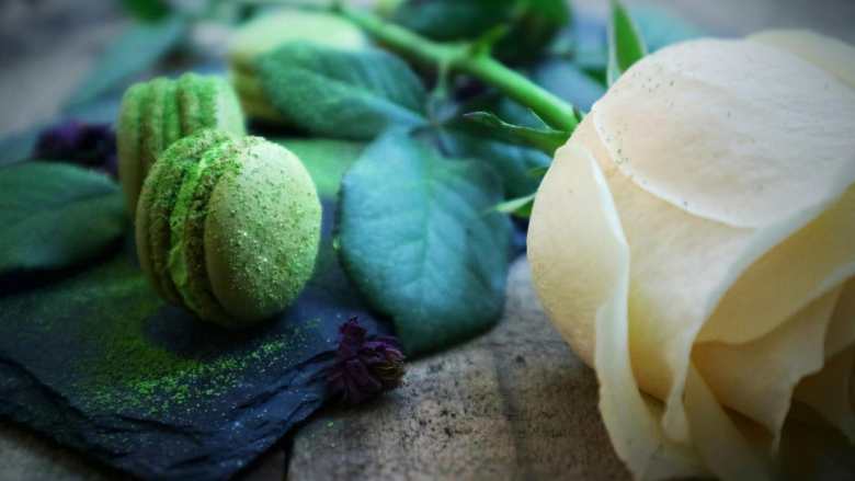 意式抹茶马卡龙无色素版