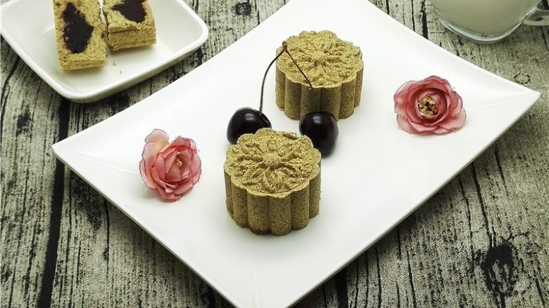 香油豆沙馅绿豆糕