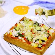 南极磷虾吐司披萨