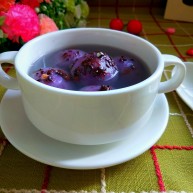 元宵节巧克力紫薯汤圆