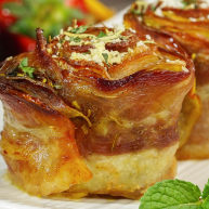 土豆培根玫瑰花卷