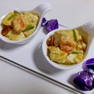 咸蛋黄腊肠豆腐