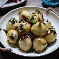 元宵节雪菜炒汤圆