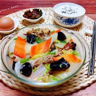 冬至美食鸭架时蔬汤