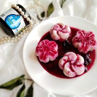 蓝莓花朵山药糕