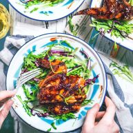 快手零失败的圣诞菜蜜糖烤鸡翅柠檬烤鸡